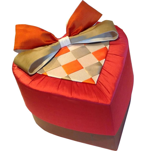 The Chocolate Libertine Valentine's Heart-Shaped Silk Chocolate Box