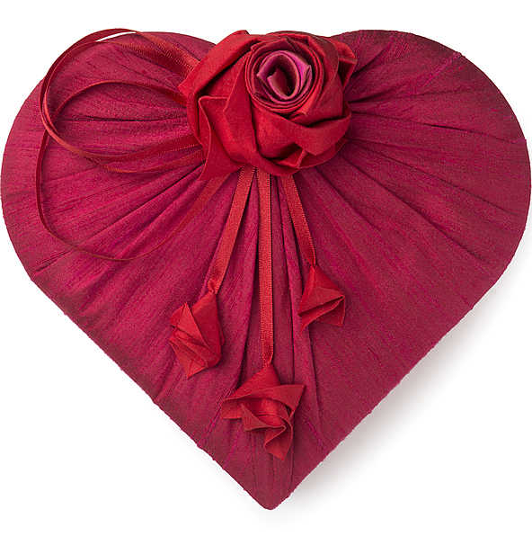Charbonnel et Walker Valentine's Luxury Dupion Silk Heart Chocolate Box