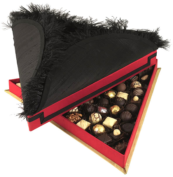 Fortnum & Mason Christmas Lord Mayor's Show Tricorn Hat Silk Chocolate Box